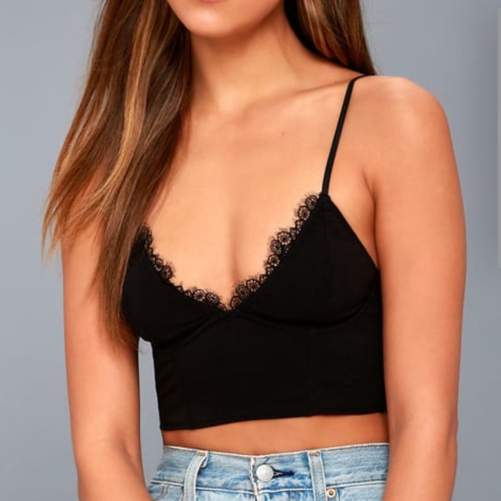 FREE PEOPLE lace longline bralette